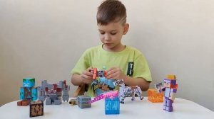 Обзор на ФИГУРКИ МАЙНКРАФТ Minecraft Dungeons Голем Чудовище красного камня