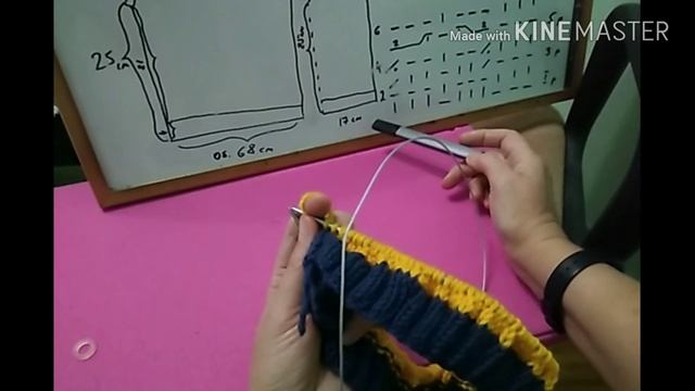 МК бесшовной безрукавки с горизонтальными полосками для новичков. Просто, но ярко.) Урок 2.