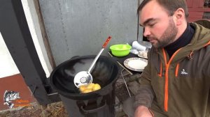 Как я готовил Казан Кебаб / Обжиг нового казана с печкой.