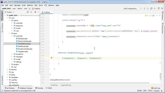 Интернет магазин с нуля на php Выпуск №98 dragAndDrop добавление файлов смотреть онлайн