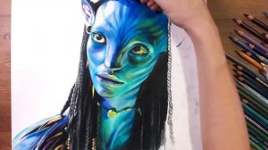 Neytiri(Zoe Saldana), Avatar 2009 - Speed drawing | drawholic