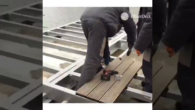 Монтаж террасной доски из ДПК Twinson на металлокаркас от компании Oliverdeck
