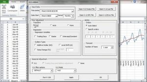 X-12-ARIMA demonstration in Excel
