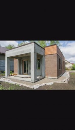 Дом в современном стиле с плоской крышей с цокольным этажом под сельскую ипотеку в Новосибирске