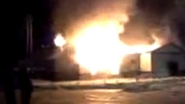 Пожар на станции Быково 30.01.2012 (2) смотреть онлайн