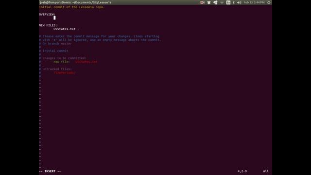 Git Command Line - Lesson 1, Part 2 - Starting a repo and adding files смотреть онлайн