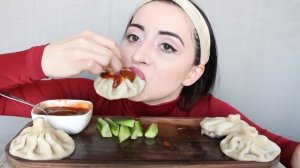 ВКУСНЕЙШИЕ ГРУЗИНСКИЕ ХИНКАЛИ MUKBANG asmr  Ayka Emilly