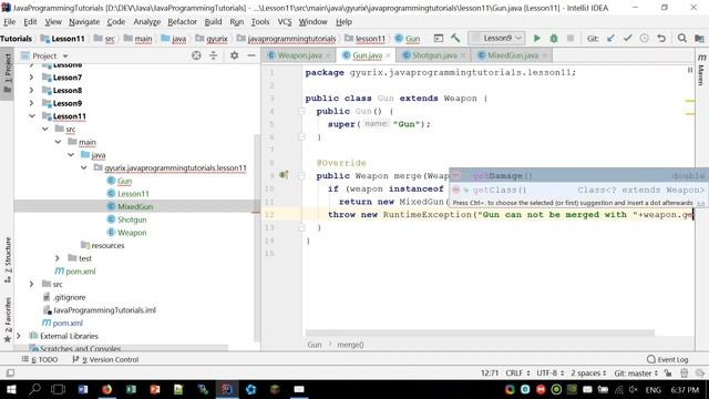 JAVA PROGRAMMING TUTORIALS (Lessons For Beginners) EP 11 - Abstract Classes and Exceptions