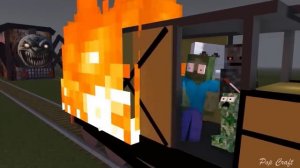 Monster School : CHOO CHOO CHARLES GIANT FAMILY  HORROR APOCALYPSE ATTACK  - Minecraft Animation