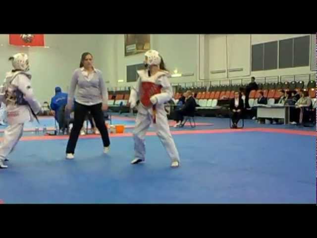 Taekwondo WTF. Первенство Москвы. 16.02.2013 Башкирова-Чеснокова