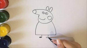 Как нарисовать Свинку Пеппу l How to draw a Peppa Pig l Easy drawing for children