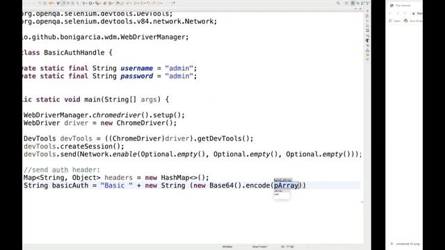Handle Auth Pop Up in Selenium using Chrome DevTools Protocols API