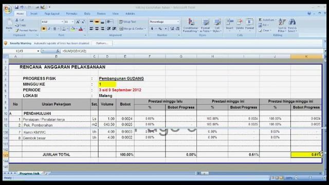 Aplikasi Microsoft Excel untuk membuat laporan progress Fisik Proyek Konstruksi смотреть онлайн