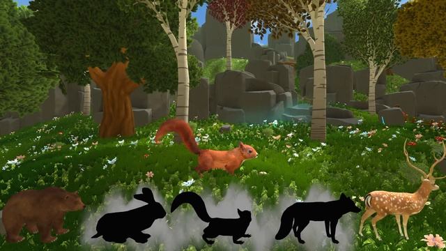 Интерактивный пол -Найди тень животного смотреть онлайн