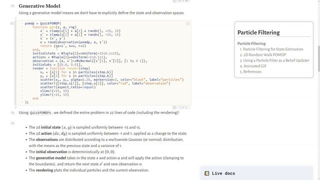 State Estimation using Particle Filtering | Decision Making Under Uncertainty using POMDPs.jl смотреть онлайн