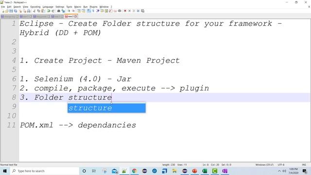 Selenium Framework - Basic- 4. Create folder structure for Hybrid Framework