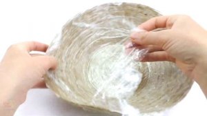 Поделки из джута. Тарелка из джута и веревки.  Идеи для декора