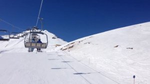 Ski resort Shimbulak. Kazakhstan. The mountains. Winter.  Горнолыжный курорт Чимбулак. Казахстан