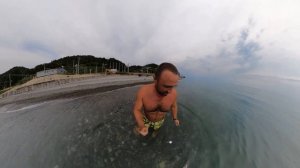 Лазаревское 2023 центральный пляж 7 июля, самый жаркий день, температура моря, яндекс карты!