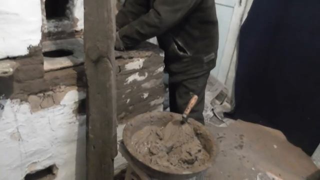 №3.  Ремонт печки . Передаём опыт молодому поколению.  22. 11. 2017