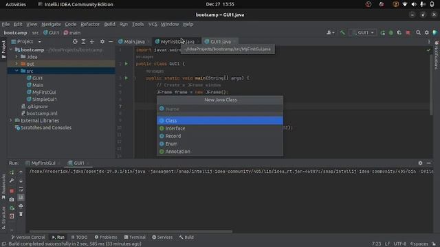 JAVA Graphical User Interface (GUI)