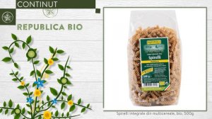 Spirelli integrale din multicereale, bio, 500g