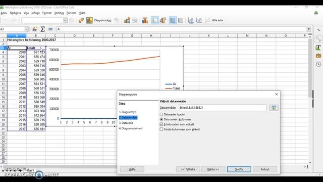 Linjediagram i Libre Office Calc смотреть онлайн