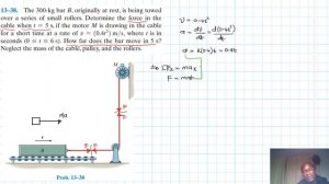 13-38 Kinetics of a Particle: Force and Acceleration (Chapter 13: Hibbeler Dynamics) Benam Academy