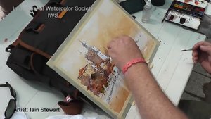 Iain Stewart Watercolor Painting Demonstration  (real-time version) Watercolour Demo