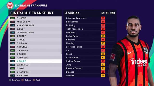 eFootball PES 2021 EINTRACHT FRANKFURT смотреть онлайн
