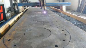 Изготовление фланцев из листа 30 мм