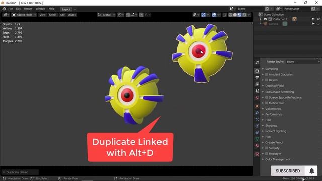 Duplicate Object without Increasing Scene Size in Blender