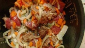 Говядина, тушенная с картофелем в мультиварке