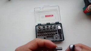 Набор бит на Bosch 27 предметов.
