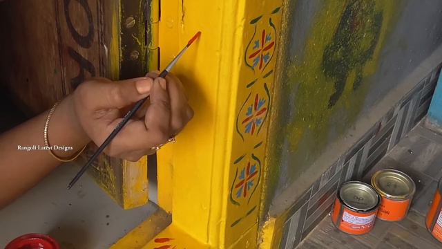 Amazing Gadapa Muggulu Pattern | Sampradhaya Gadapalu | Rangoli Latest Designs | Spank Media смотреть онлайн