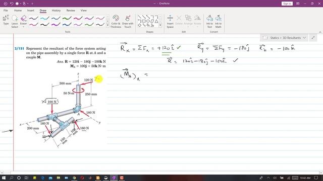 STATICS | 2/151 | 3D resultants | 6th Edition | Engineers Academy смотреть онлайн