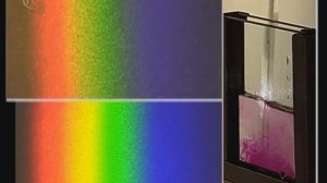 Опыты по физике. Спектр поглощения раствора марганцовокислого калия