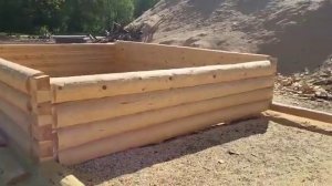 Сруб 5 на 6 с выпуском 2 метра под террасу