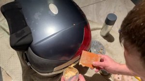 Восстановления кофра для мотоцикла. Чистка, ремонт, покраска