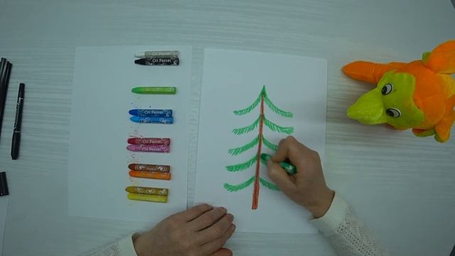 Как легко научиться рисовать ёлочку.Урок рисования для детей.