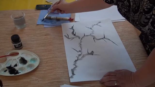 Мастер-класс "Живопись тушью" смотреть онлайн