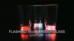 Flashing 16 oz Tumbler Glass