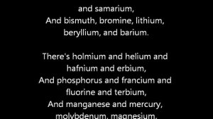 The Element Song by Tom Lehrer