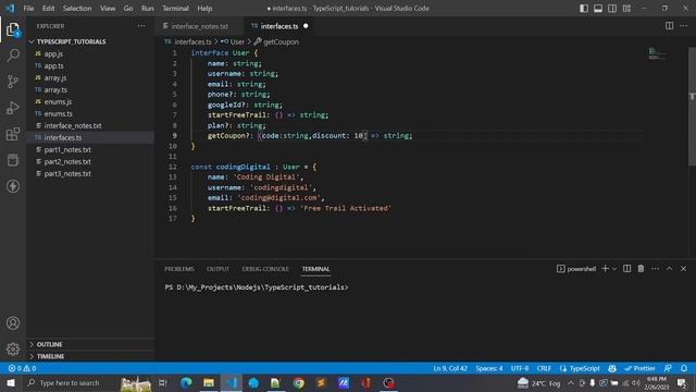 Typescript Interface | Explain With Example | 2023 | Coding Digital