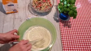 Заливной пирог с тунцом и овощами. Быстрый сытный ужин !!!