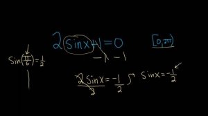 Solve 2*sin(x) + 1 = 0