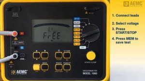 AEMC® - Using AEMC Megohmmeter Model 1060 Part 1: Setting Up and Running a Test