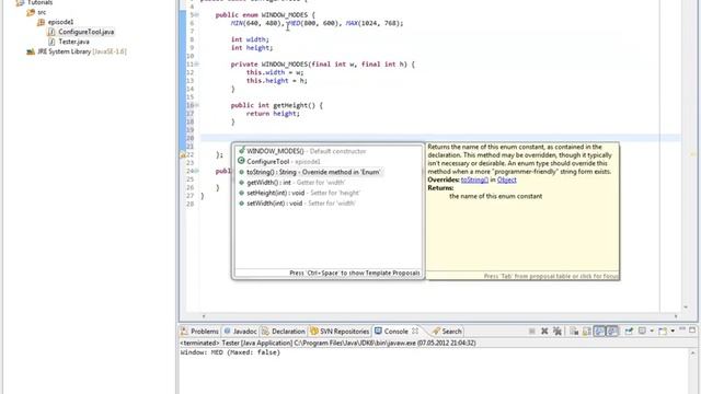 [JAVA] Enum Konstanten
