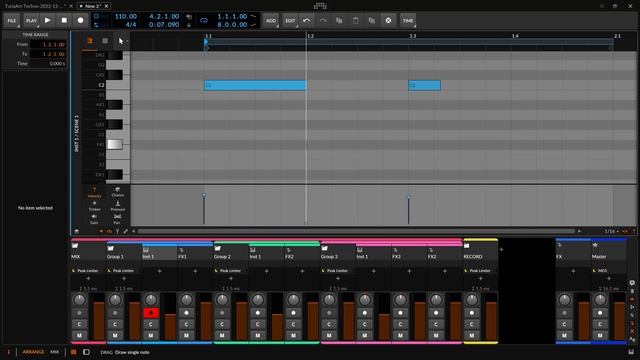 Фишки Bitwig Studio. Pianoroll. Редактирование велосити нот одним нажатием