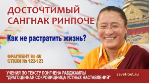 Сангнак Ринпоче. Как не растратить жизнь?